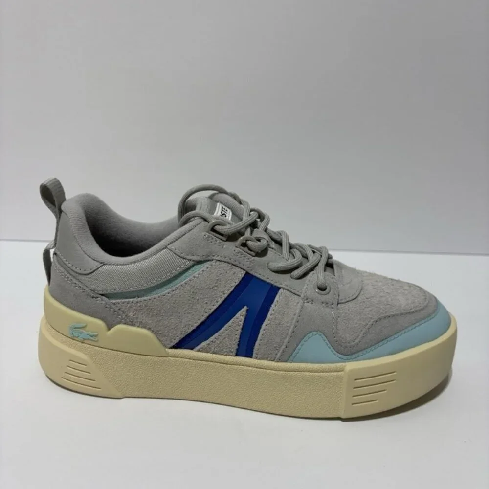 Lacoste Women’s L002 223 5 CFA Gray/Blue Sneakers, Size 6.5 M